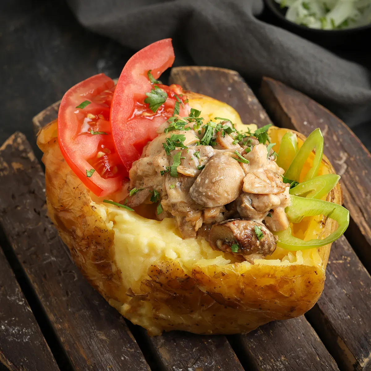 Julienne Stuffed potato